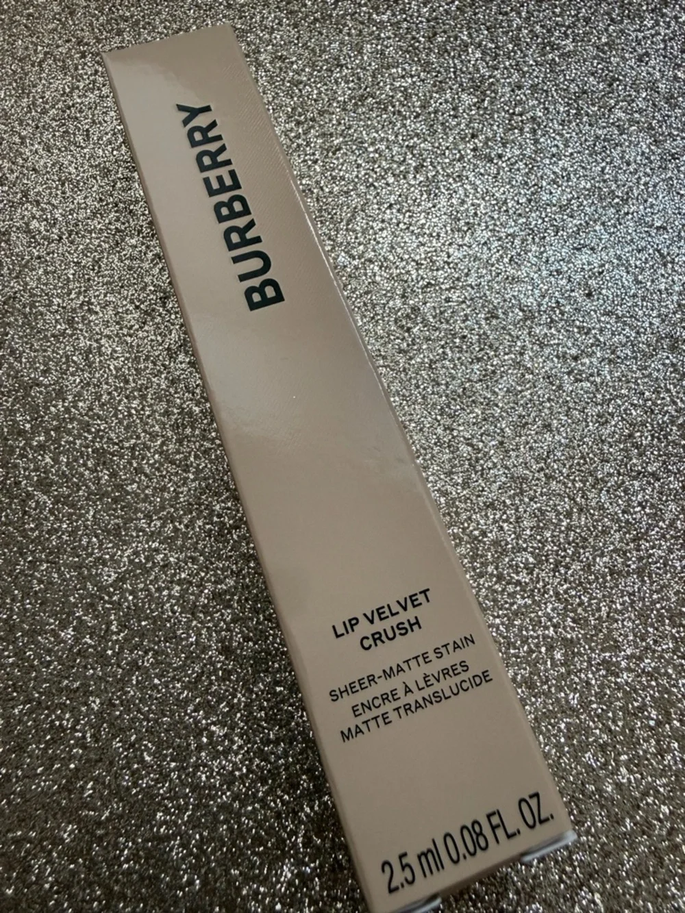NIB 2.5ml/.08oz 16 COPPER PINK Burberry Lip Velvet Crush Sheer-Matte Stain